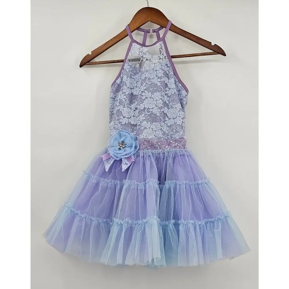 Weissman Dancewear Girls Size MC 10/12 Blue and Purple Costume/Fairy Dress Up